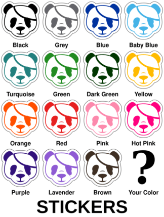 Pirate Panda Stickers